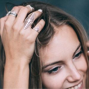 Shield Tribal statement ring sterling silver 925